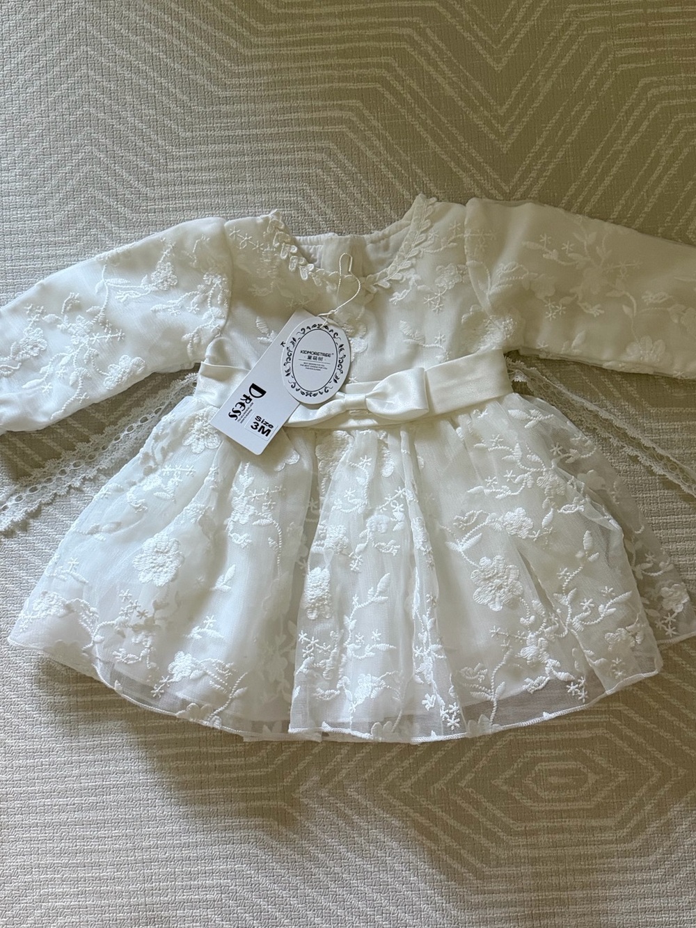 White formal dress for baby